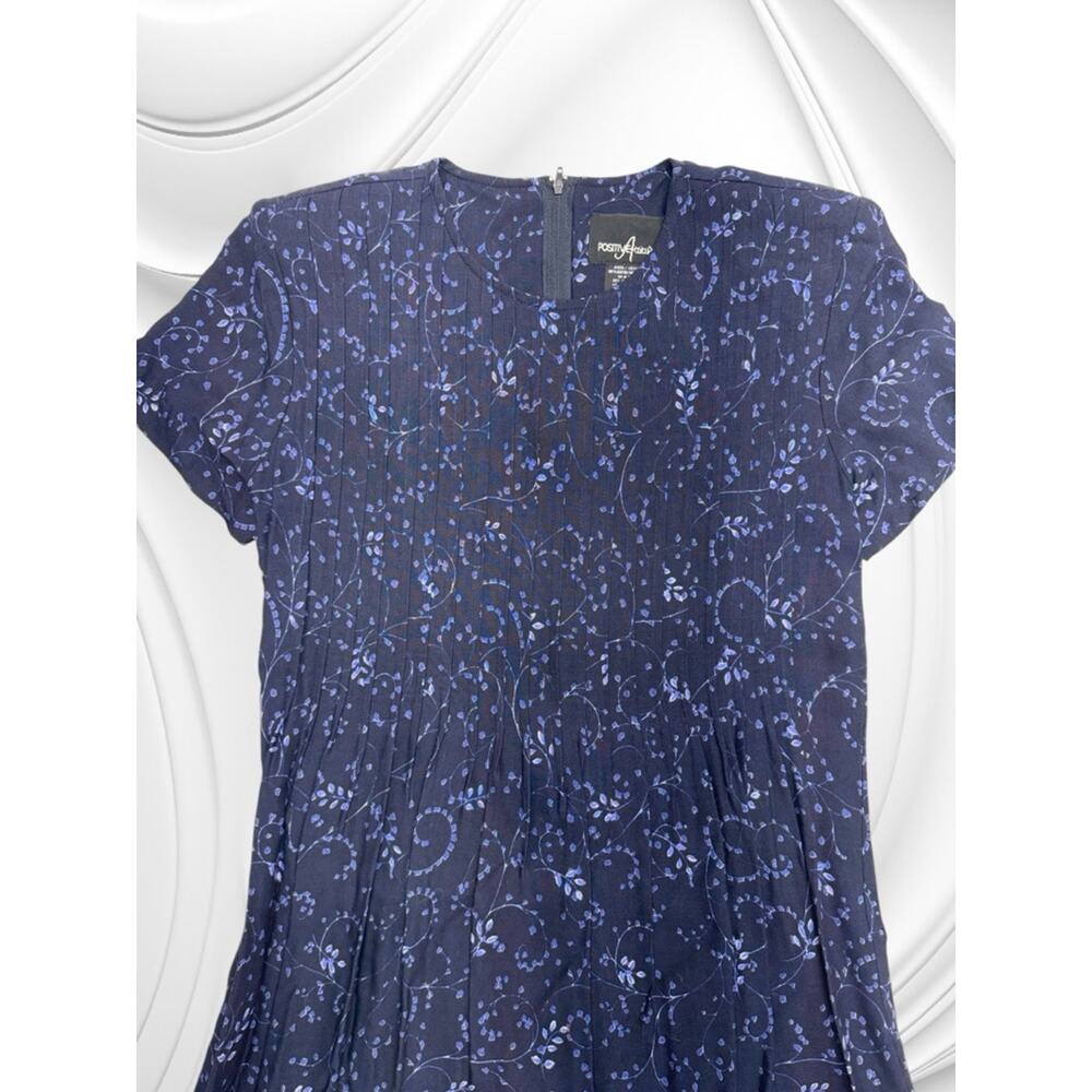 POSITIVE ATTITUDE Women’s 6 Petite Blue Short Sleeve Dress - Picture 3 of 5